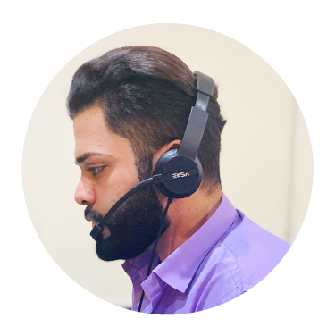 Kareemiya agent on a headset